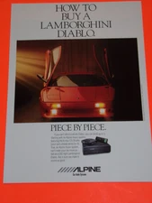 1990 Alpine Car Audio System Ad How To Buy A Lamborghini Diablo (Piece By Piece)