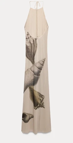 Vestido de tul con estampado de caparazón de Zara agotado - Imagen 5 de 7