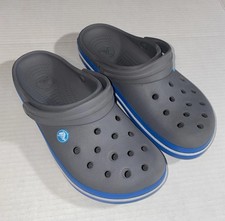 Crocs Unisex-Adult Crocband Clog, Charcoal/Ocean, Men's size 7 /Women's size 9