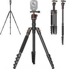 72" Camera Tripod with 360  Ball Head Heavy Duty Aluminum Adjustable 21  72 Inch