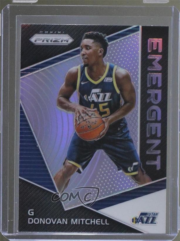 2017-18 Panini Prizm Emergent Silver Prizm Donovan Mitchell #EM-DON s3a