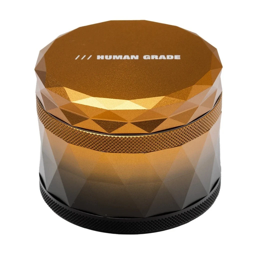 Human Grade 2.5" (63mm) Premium Aluminum Hand Grinder 7F Herb Spice Tobacco B/C