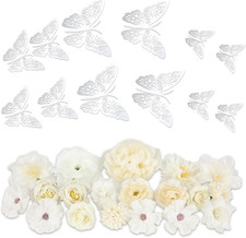 Fiori Artificiali Assortiti, Teste Di Rose Finte per Bouquet Da Sposa Centrotavo