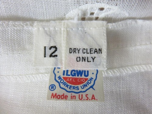 Gloria Sachs New York elfenbeinfarbene Leinenbluse Langarm Kragen Knopfleiste Gr. 12 - Bild 6 von 6