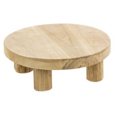Teak Wood Display Riser - 8"Dia x 2 3/4"H