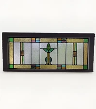 ANTIQUE STAINED GLASS WINDOW, COAL REGION PA, 1920s VG CONDITION 