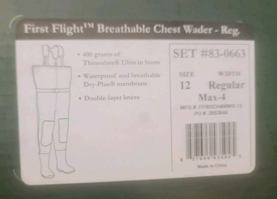 Cabelas SuperMag Neoprene Chest Waders Size 12R Hunting Waterfowl NWT - Image 2 of 3