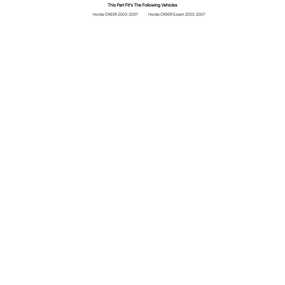 Боковые панели UFO белые для Honda CR85R 2003-2007 - Изображение 2 из 2