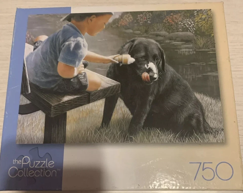 Rompecabezas Kevin Daniels HELADO PARA DOS 750 piezas Best Friends niño/perro NUEVO Foto 2 de 4