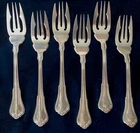 Norfolk by Gorham Antique Sterling Fish Forks, Set of Six, 1904
