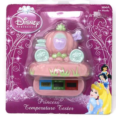 Disney Princess Baby Bathtub Water Temperature Tester Cinderella Carriage Pink