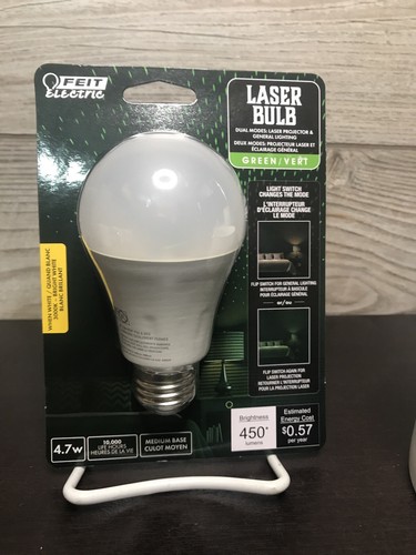 Brand New** Feit Green Electric Dual Mode LED Laser Bulb Non-Dimmable 4.7 W - Picture 2 of 3