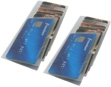 4 Plastic Insert Replacement Card Picture Holder For Checkbook Wallet USA Made