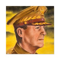 Timym PorträT Us-General Douglas Macarthur GroßEr Leinwanddruck 61X61 Cm