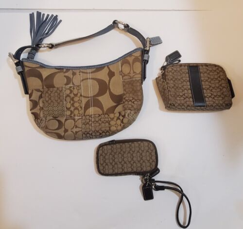 Coach Patchwork Hobo 3680 Fabric Snakeskin Leather Handbag Purse And Accessories