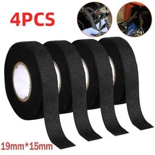 4Rolls Cloth Adhesive Tape Looms Wire Harness Noise Reduct 19mm*15m For Car Auto