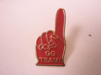 Finger Go Team! Number One Vintage Tie Tack Lapel Pin sports win x15