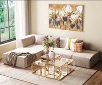 Couchtisch Set Gold Spiegel Glas Tisch Wohnzimmertisch 4 Teiliges Couchtisch