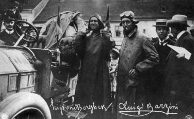 Prince Scipione Borghese And The Journalist Luigi Barzini Old Photo