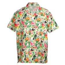 MENS HAWAIIAN SHIRT STAG BEACH HAWAII ALOHA SUMMER HOLIDAY FANCY DIGITAL B&W WP