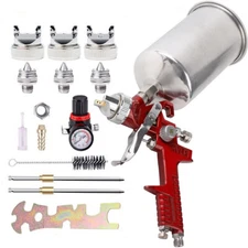 HVLP Air Paint Spray Gun Kits Gravity Feed Car Auto Primer 1.4/1.7/2.0MM Nozzles