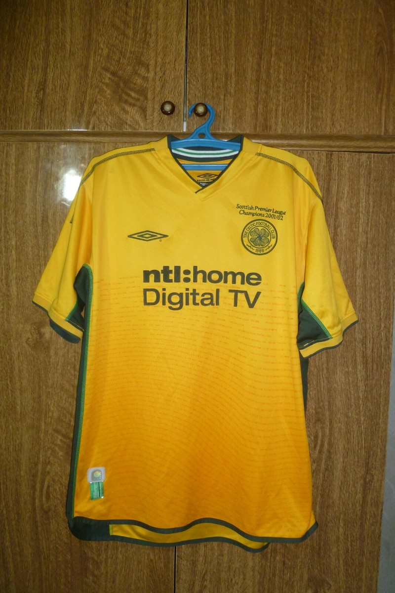 Celtic FC Umbro シャツ Glasgow Celtic FC Umbro Football Shirt Away 2002/2003 Yellow