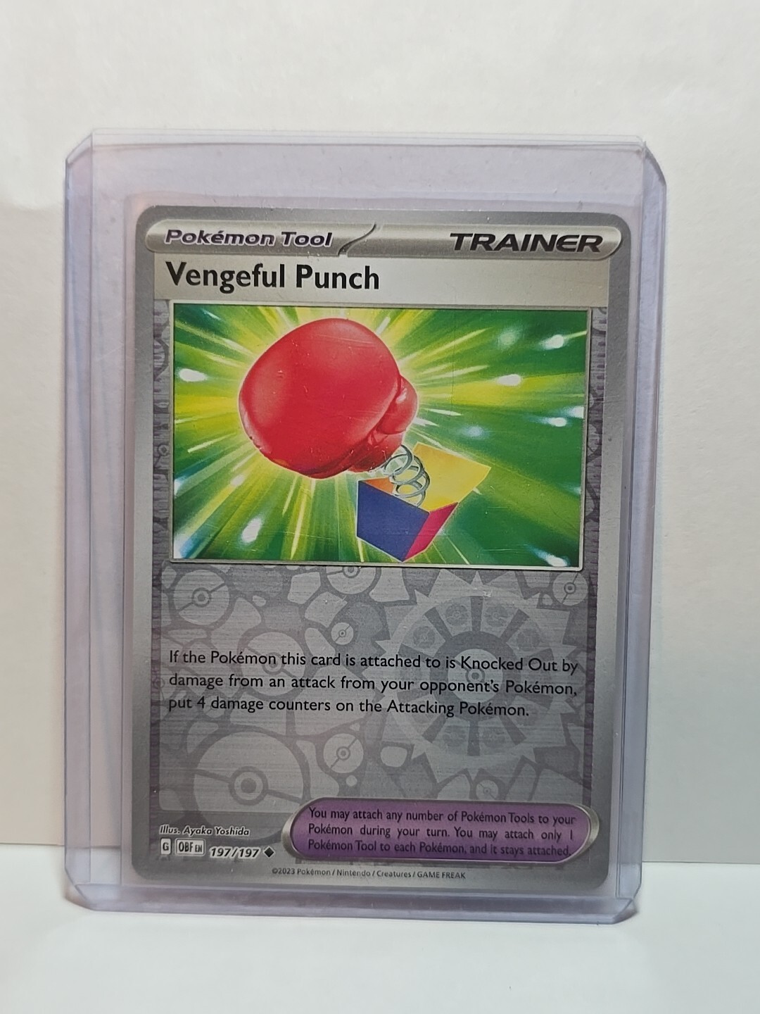 Vengeful Punch  Pokémon Tcg OBF #197 Reverse Holo