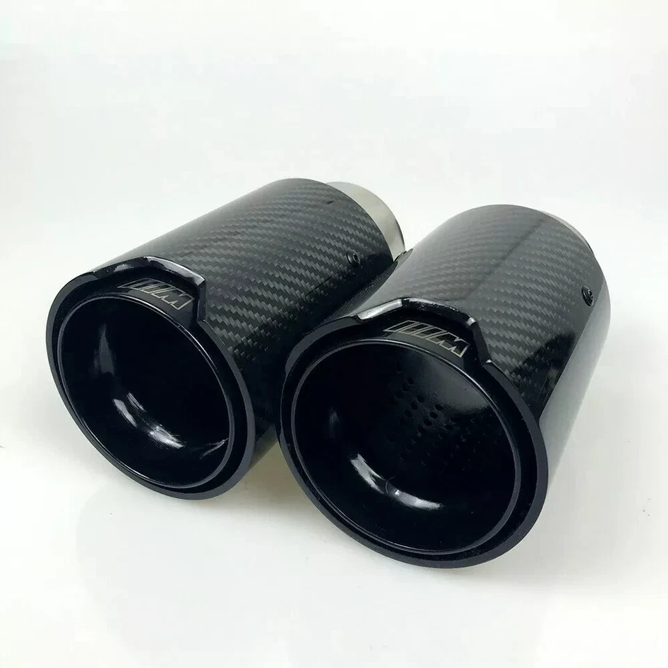 2x BMW F10 F11 F20 F21 F22 F23 F30 F31 F32 F33 FIBRA DE CARBONO DOBLE PUNTAS DE ESCAPE Foto 2 de 4
