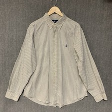 Ralph Lauren Shirt Mens XL Plaid Classic Fit Button Down Long Sleeve Dress