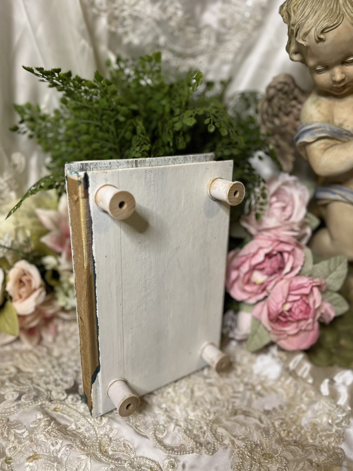 Book Riser, French Country, Shabby Chic Cottage Romantic Decor #2