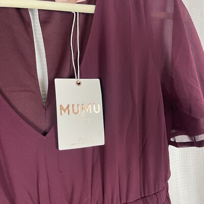 Show Me Your Mumu Dress Womens M Burgundy Wine Long Emily Maxi Bridesmaid  NEW | eBay