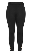 CITY CHIC PARTY FEVER PANTS / LEGGINGS  BLACK XL  /  22 / 50 worn once .