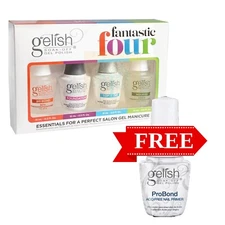 Harmony Gelish FANTASTIC FOUR-BASE+TOP+pH Bond+NOURISH Oil Free Pro Bond 5pcs
