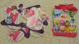 Shopkins Happy Birthday Banner 12 Goodie Bags Party Supplies girls