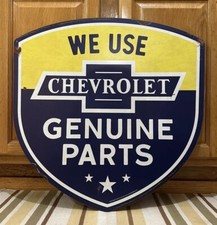 We Use Chevrolet Parts Metal Sign Chevy Garage Gas Oil Vintage Style Wall Decor We Use Chevrolet Parts Metal Sign Chevy Garage Gas Oil Vintage Style Wall Decor