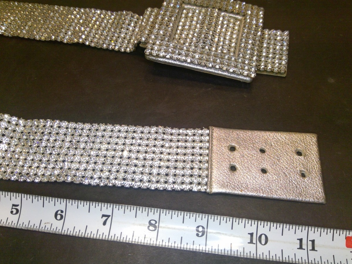 Vintage Embellished Belt by Calderon Size 26 Vintage Calderon Rhinestone Belt | eBay main image 3