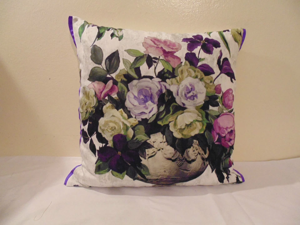Designers Guild Fabric floral Rugosa 11 Amethyst  Fabric Cushion Cover  - Image 4 of 4