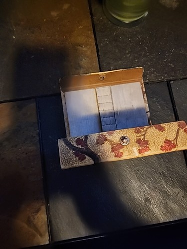 Joyero vintage de cuero mecanizado a mano con ciervo - Imagen 3 de 10