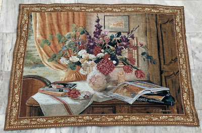 Vintage French Amazing Tapestry Garden View Home Decor Tapestry 3x4 ft