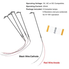 10pcs Model Railway HO TT Scale 1:100 Metal Lamp Street Light Warm LED Shade