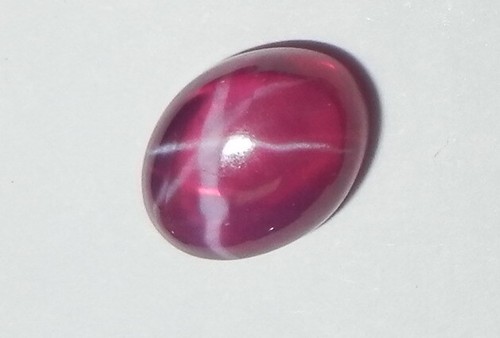 Transparent Star Ruby Oval 8x6 mm Cabochon 6 Rayed Lab-created Stone 2 pcs Lot - Picture 4 of 12