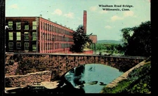 4 Willimantic, CT antique street scene post cards