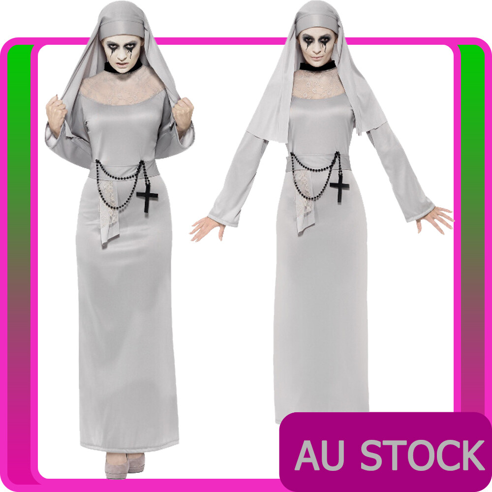 grey nun dress Grey Nun Habit Dress Catholic Nuns Outfit, Religious Costume Women, Church  Uniform, Modest Christian Clothing, Full Length Habit