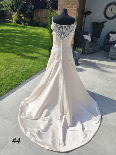 A-line / Drop Waist wedding Bridal dress size 12 Ex Sample Sale Reduced - Picture 4 of 6