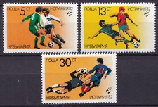 Bulgarien 1982 Weltmeisterschaft Fussball Spanien komplette Satz MNH