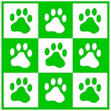 30 Custom Green Paw Print Art Personalized Address Labels