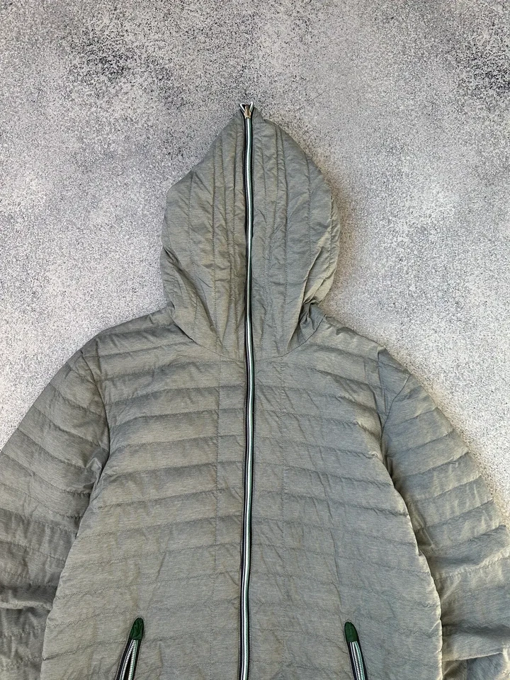 Chaqueta Duvetica Reversible Micropuffer Abajo Cremallera Completa Para Hombre Verde Gris Talla M Foto 4 de 4