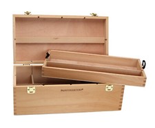 XL Utensilienkoffer Volumen 10 L, Holzkoffer Werkzeug  Farben Schmuck Nähzeug
