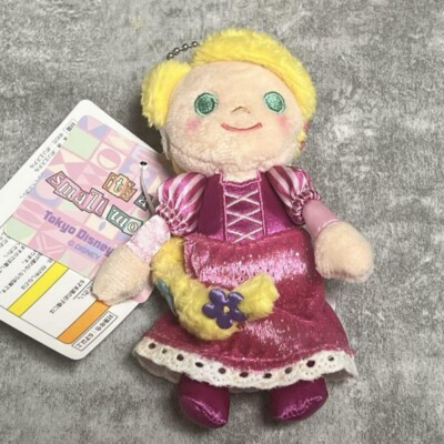 Disneyland It's a Small World Rapunzel Plush Key Chain New Tangled Tokyo Japan