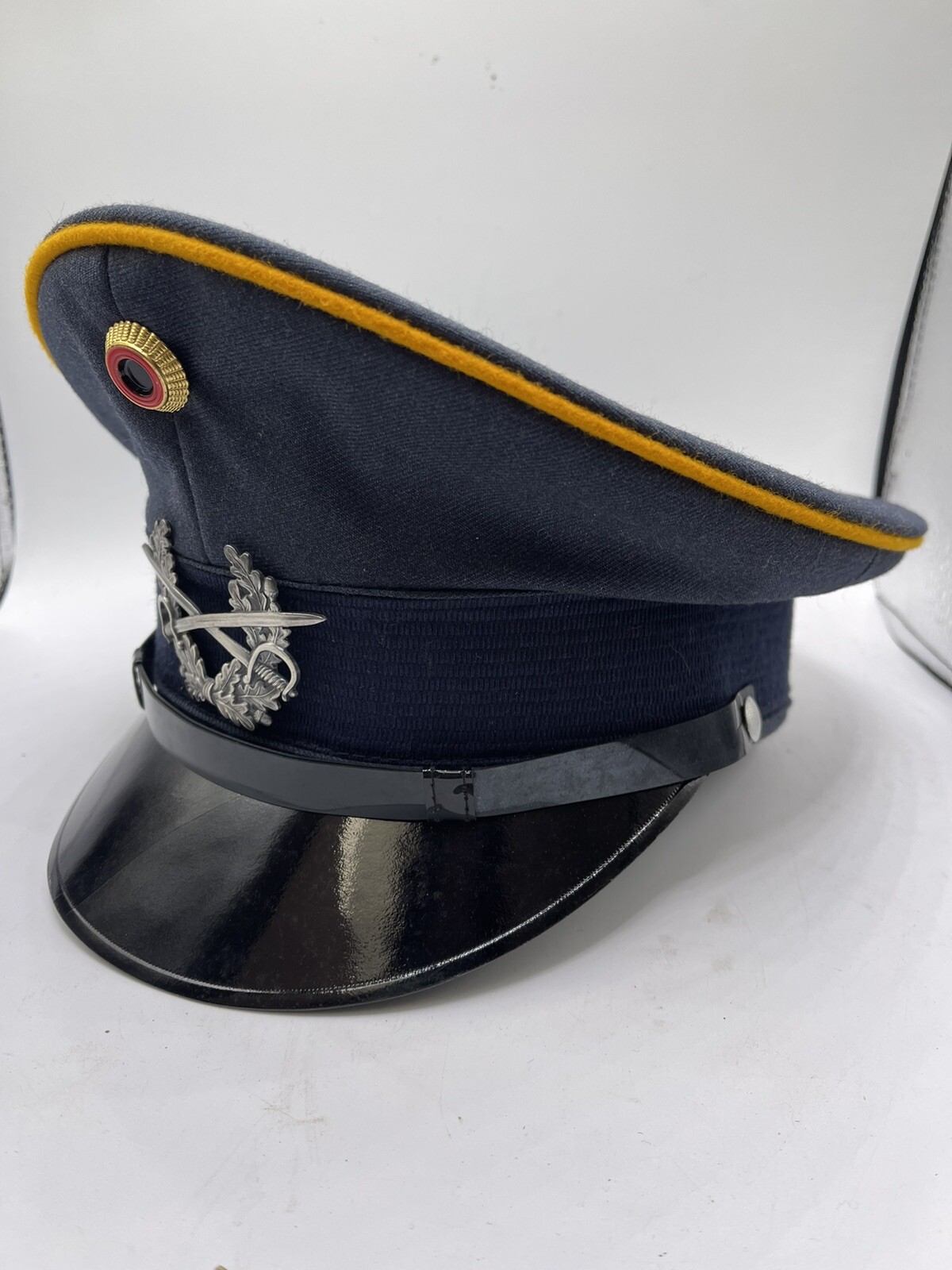 VINTAGE WEST GERMAN OFFICER VISOR CAP Alkero Albert Kempf 56